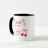 Schattige XOXO Valentijn | Coquette Beer en Cake Mok (Voorkant links)