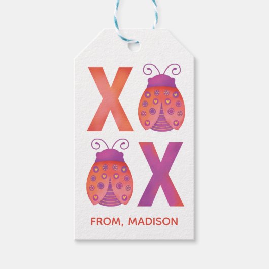 Schattige XOXO Valentijncadeautag Cadeaulabel (Voorkant)