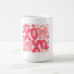 Schattige XOXO Valentijnsbogen Hartjes Roze Coquet Koffiemok