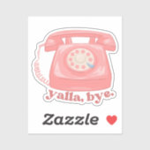 Schattige Yalla Bye Retro Arabi Funny Arab Sticker (Vel)