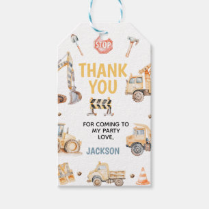 Schattige Yellow Boys Construction Dirty 3rdy Verj Cadeaulabel