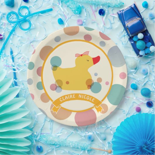 Schattige Yellow Duck Verjaardagsfeest Papieren Bordje (Feest)