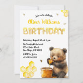 Schattige Yellow Honey Beer verjaardagsfeestje Kaart (Voorkant)