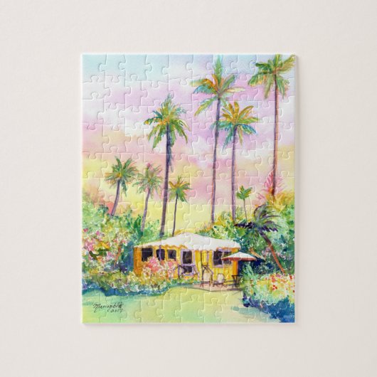 Schattige Yellow Kauai Cottage Legpuzzel (Verticaal)