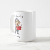 Schattige Yellow Lab "Ik heb plannen" Mok (Voorkant links)