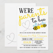 Schattige Yellow Parents to Bee Baby shower Kaart (Voorkant / Achterkant)