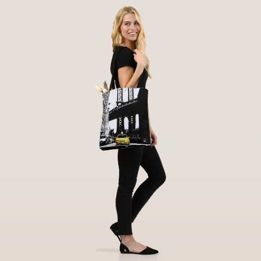 Schattige Yellow Taxi NYC New York City Brooklyn Z Tote Bag (Op model)