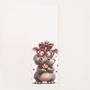 🦛💖 Schattige Yoga Mat met Nijlpaard Liefde – Rek