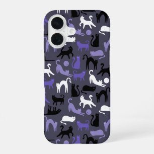 Schattige Yoga Moppige Kattenposities iPhone 16 Hoesje