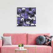 Schattige Yoga Schattigee Kattenhoudingen Canvas Afdruk (Insitu (Woonkamer))