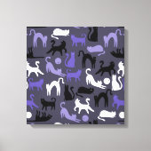 Schattige Yoga Schattigee Kattenhoudingen Canvas Afdruk (Voorkant)