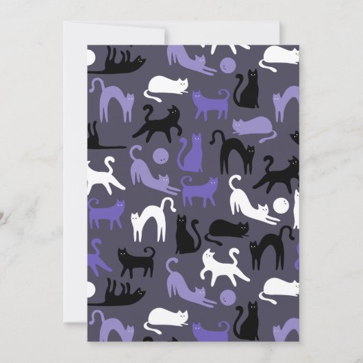 Schattige Yoga Schattigee Kattenhoudingen Feestdagenkaart (Voorkant)