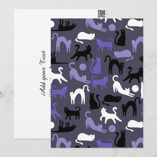 Schattige Yoga Schattigee Kattenhoudingen Feestdagenkaart (Voorkant / Achterkant)