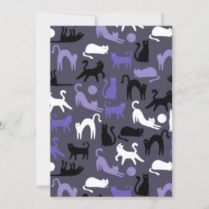 Schattige Yoga Schattigee Kattenhoudingen Feestdagenkaart