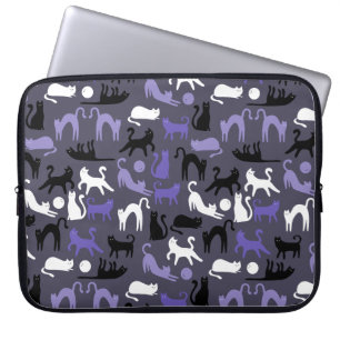 Schattige Yoga Schattigee Kattenhoudingen Laptop Sleeve