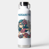 schattige yogameisjes gym waterfles (Voorkant)
