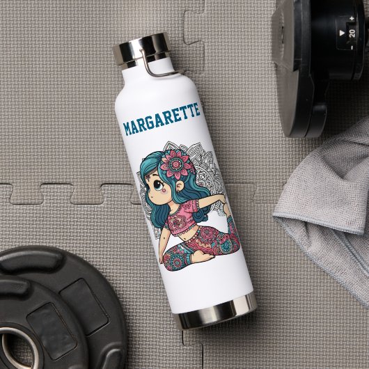 schattige yogameisjes gym waterfles (Gym (Gedraaid) )