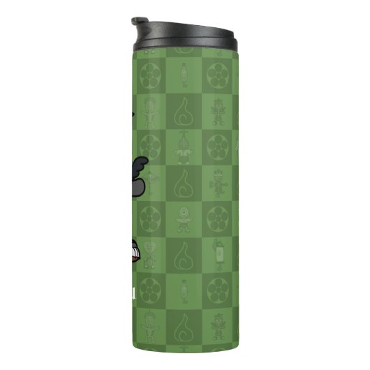 Schattige Yokai Karasu Tengu | Japanse folklore Thermosbeker (Geroteerd rechts)