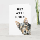 Schattige Yorkie Beterschap Kaart (Voorkant)