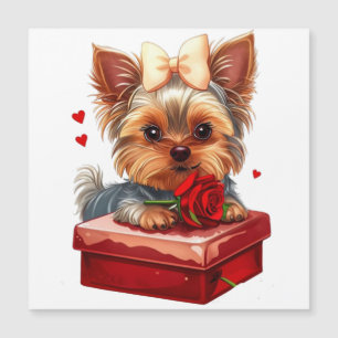 Schattige yorkie harten Moederdag-Valentijn