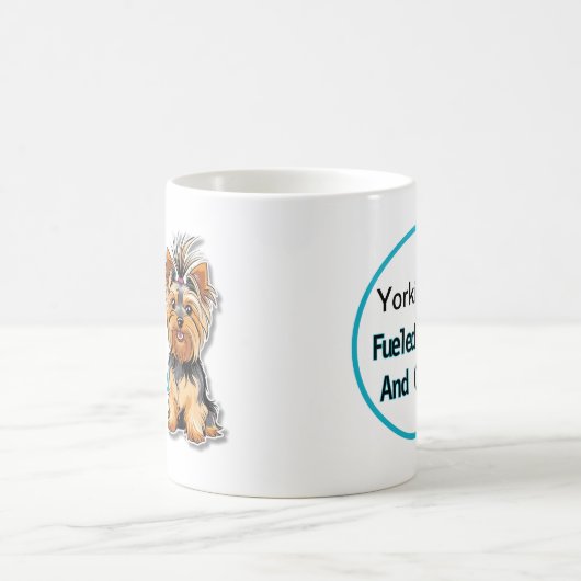 Schattige Yorkie hondenhaar maakt niet uit Koffiemok (Center)