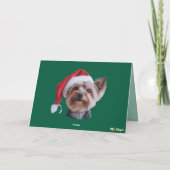 Schattige Yorkie Kerst Koekje Kaart (Achterkant)