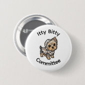 Schattige yorkie knop ronde button 5,7 cm (Voorkant /achterkant)
