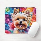 Schattige Yorkie Mousepad Muismat (Met muis)