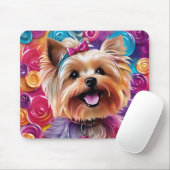 Schattige Yorkie Mousepad Muismat (Met muis)