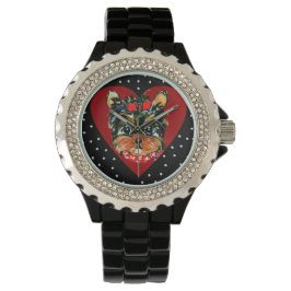 Schattige Yorkie Poo Horloge