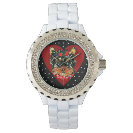 Schattige Yorkie Poo Horloge