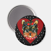 Schattige Yorkie Poo Magneet (Voorkant / Achterkant)