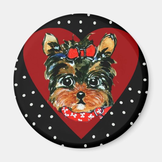 Schattige Yorkie Poo Magneet (Voorkant)