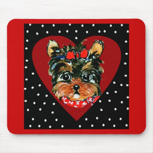 Schattige Yorkie Poo Muismat (Voorkant)