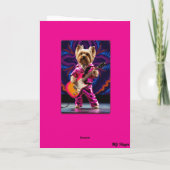 Schattige Yorkie Rockster Kaart (Achterkant)