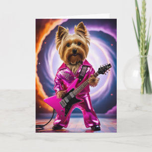 Schattige Yorkie Rockster Kaart