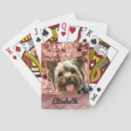 Schattige Yorkie Roos Gold Name Dog Pet Pokerkaarten