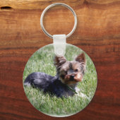 Schattige Yorkie Sleutelhanger (Voorkant)