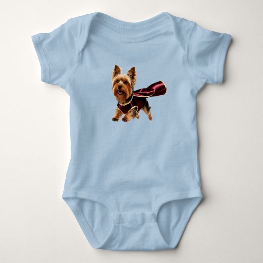 Schattige Yorkie Superheld  Romper (Voorkant)