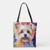 Schattige Yorkie-Tas Tote Bag (Achterkant)