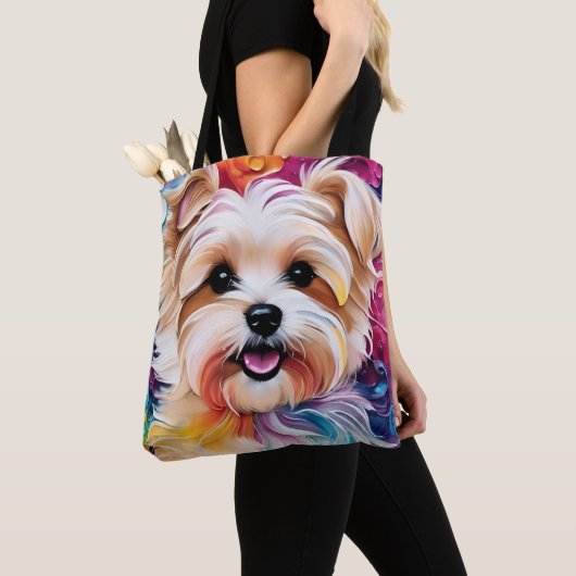 Schattige Yorkie-Tas Tote Bag (Dichtbij)
