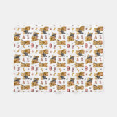 Schattige Yorkies Fleece Deken (Voorkant (Horizontaal))