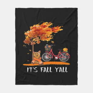 Schattige Yorkshire Herfst Kawaii Yorkie Het is He Fleece Deken