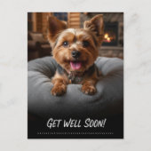 Schattige Yorkshire Terrier Beterschap Ansichtkaar Briefkaart (Voorkant)