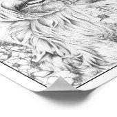 Schattige Yorkshire Terrier Dog Kleurend Poster (Hoek)