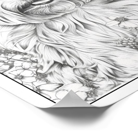 Schattige Yorkshire Terrier Dog Kleurend Poster (Hoek)