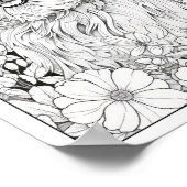 Schattige Yorkshire Terrier Dog Kleurend Poster (Hoek)