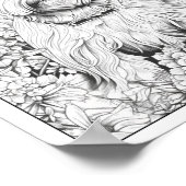 Schattige Yorkshire Terrier Dog Kleurend Poster (Hoek)