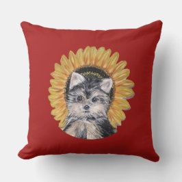 Schattige Yorkshire Terrier-hond Kussen