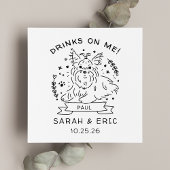 Schattige Yorkshire terrier Hond Trouw Drinken op  Servet